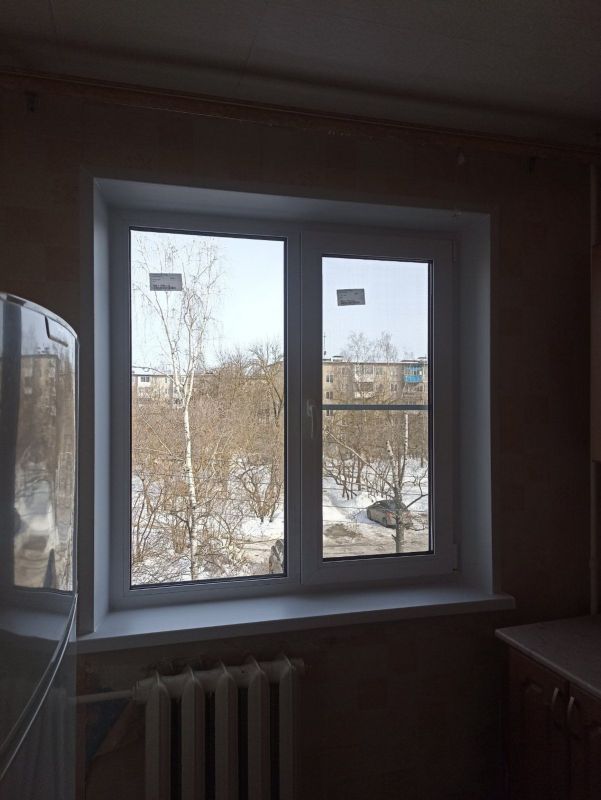 Пластиковое окно зимний монтаж